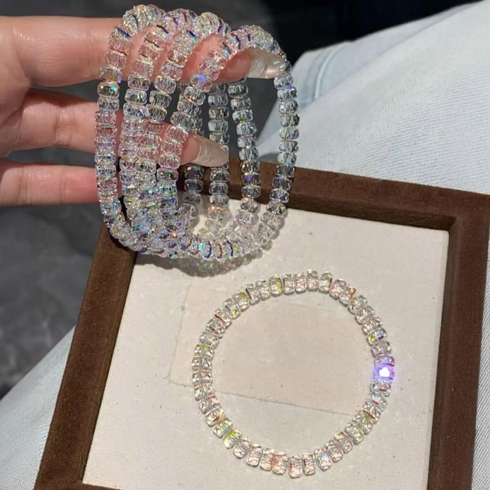Formal Wear Jewelry For Women - 女性ブレスレット弾性ロープ人工クリスタルブレスレット非退色人工クリスタルリストバンドカジュアルフォーマルウェアジュエリーギフト