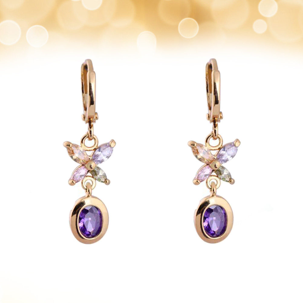 Formal Wear Jewelry For Women - 1ペア レディース ジルコンイヤリング サークルスタッド ミニマリスト シンプル