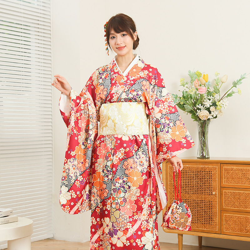 Women Formal Wear Photoshoot - 日本の女性向けの改良型カジュアルスタイル着物フォーマルドレス、日常着や和風写真撮影に