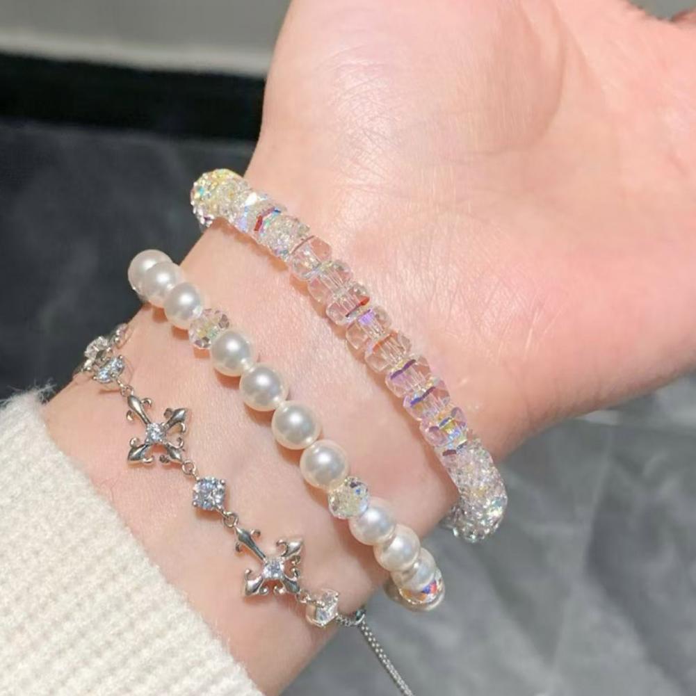 女性ブレスレット弾性ロープ人工クリスタルブレスレット非退色人 - Formal Wear Jewelry For Women のレビューと価格