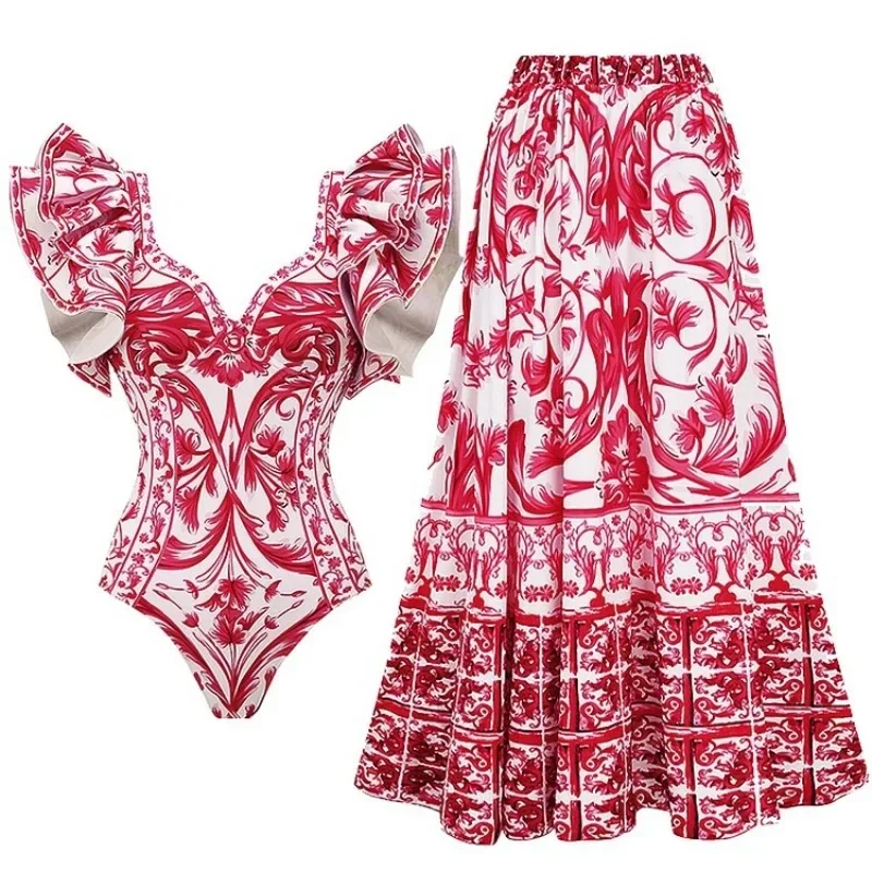 SMVP 2026 新しいプリントワンピース水着、女性用、フ - Monochrome Suit Set のレビューと価格