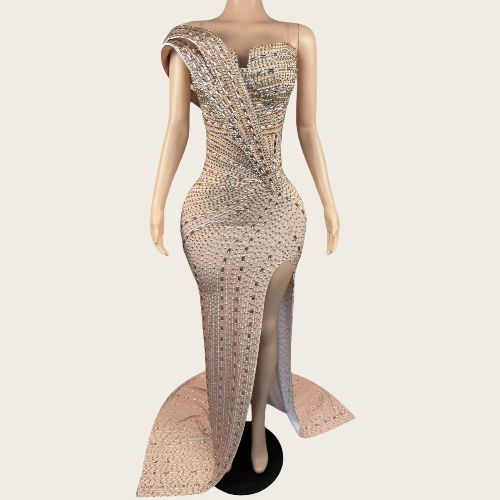 Xiangbin キラキラクリスタルフォーマルロングドレスオ - Women Formal Wear Photoshoot のレビューと価格