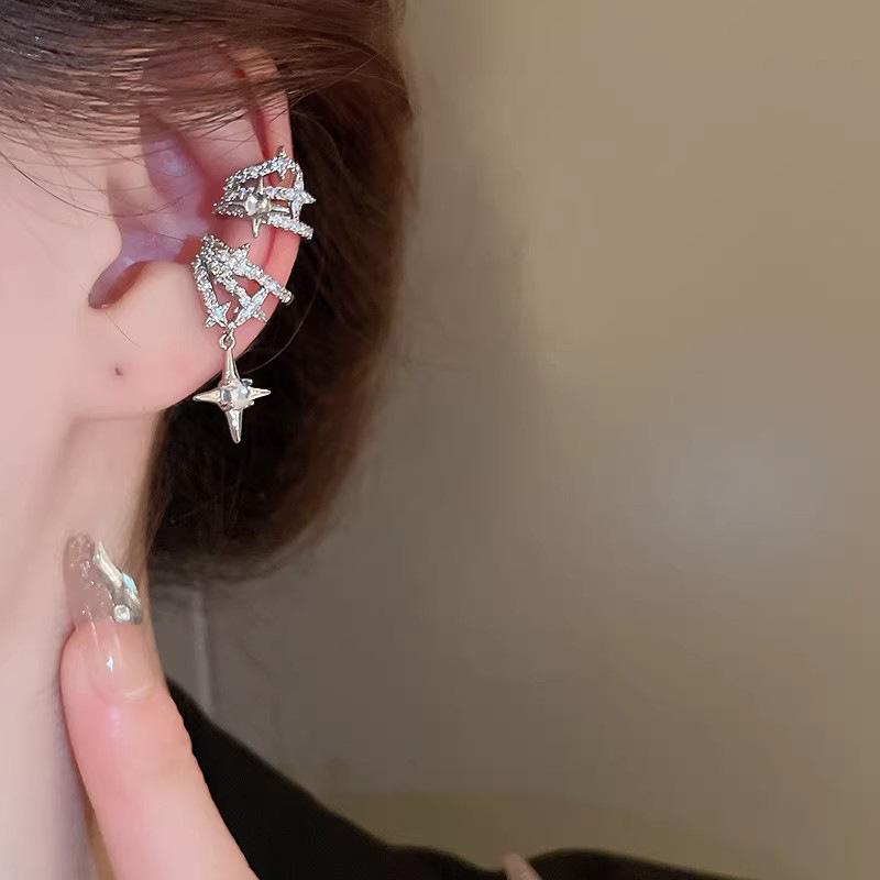 非ピアス式ミニマリストジルコンイヤリング 1 ペア非対称デザ - Formal Wear Jewelry For Women のレビューと価格