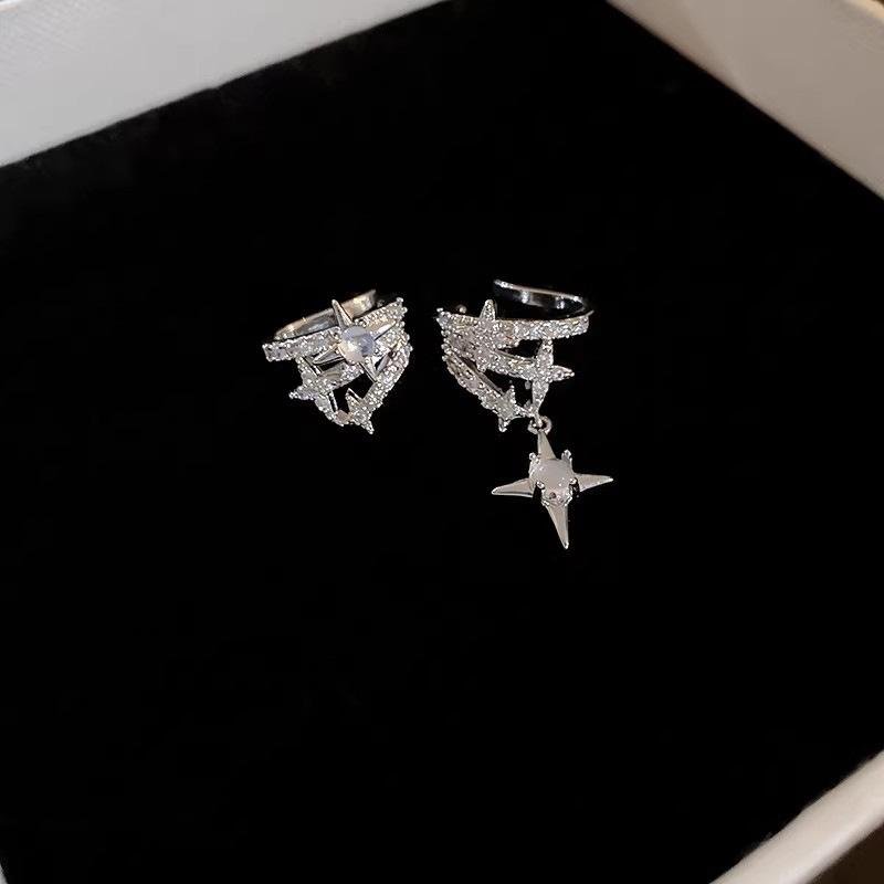非ピアス式ミニマリストジルコンイヤリング 1 ペア非対称デザ - Formal Wear Jewelry For Women のレビューと価格
