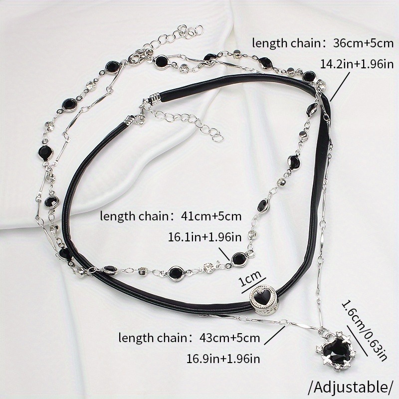 ゴシックレイヤードハート型ネックレスチェーンジュエリー絶妙な - Formal Wear Jewelry For Women のレビューと価格