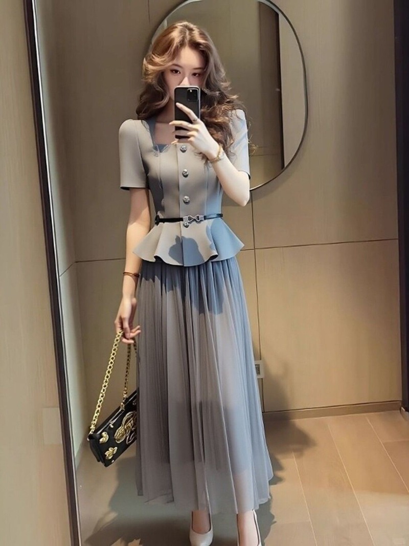 新作夏韓国ファッションレディーススーツ高級エレガントスクエア - Women Formal Wear For Summer のレビューと価格