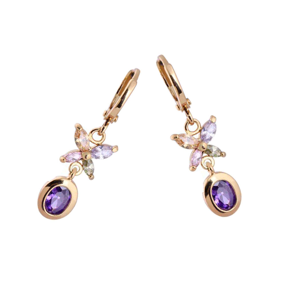 1ペア レディース ジルコンイヤリング サークルスタッド ミ - Formal Wear Jewelry For Women のレビューと価格