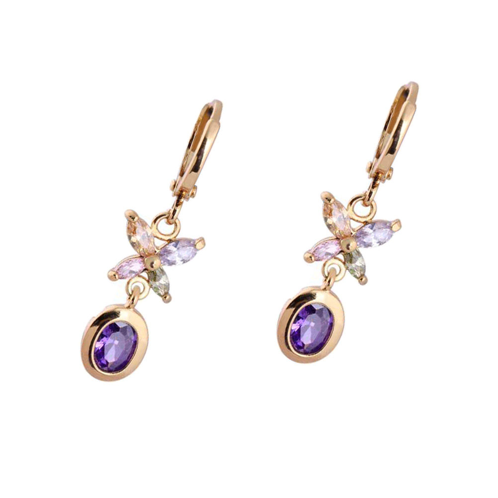 1ペア レディース ジルコンイヤリング サークルスタッド ミ - Formal Wear Jewelry For Women のレビューと価格