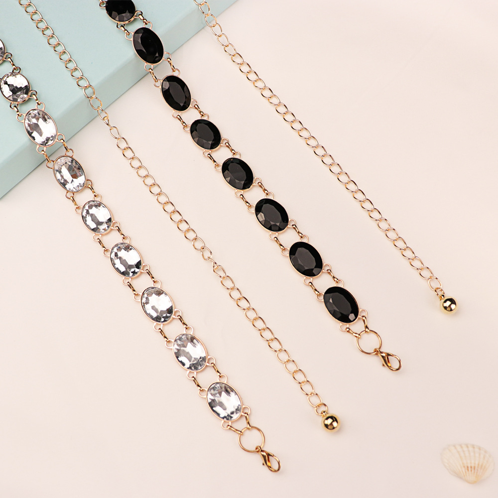 シックなラインストーンウエストチェーン女性ゴールドメタルベル - Formal Wear Jewelry For Women のレビューと価格