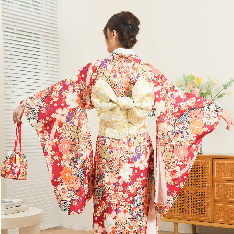 日本の女性向けの改良型カジュアルスタイル着物フォーマルドレス - Women Formal Wear Photoshoot のレビューと価格