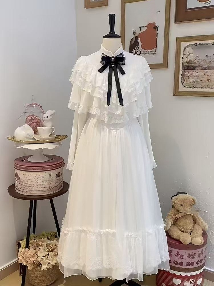 半袖リボンレースドレス ホワイト スリム マキシスカート ス - Women Formal Wear Winter のレビューと価格