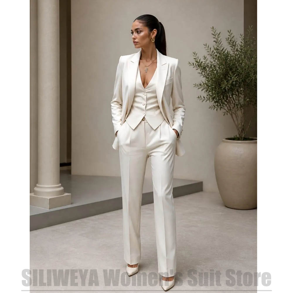 女性 3 ピーススーツセットブレザーベストパンツエレガントフ - Women'S Office Formal Wear For Ladies のレビューと価格