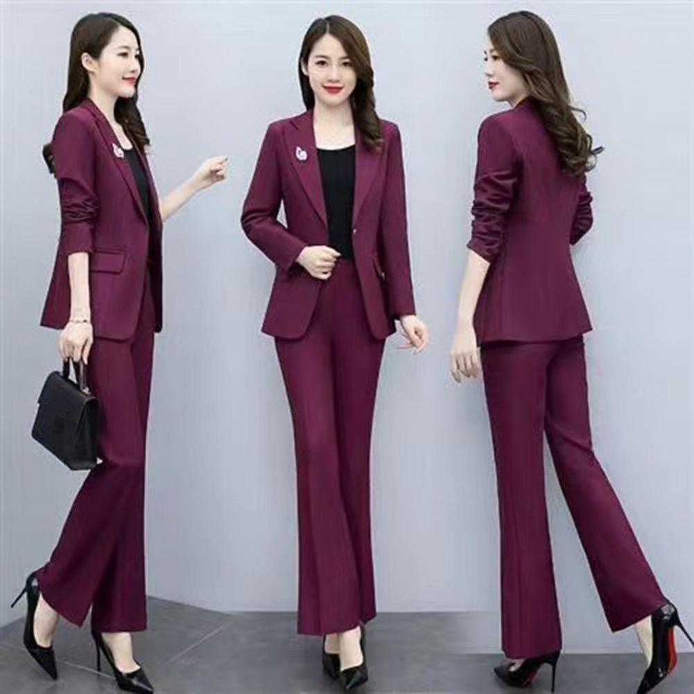 2点セット レディースフォーマルコートパンツセット 襟付き長 - Women'S Office Formal Wear For Ladies のレビューと価格